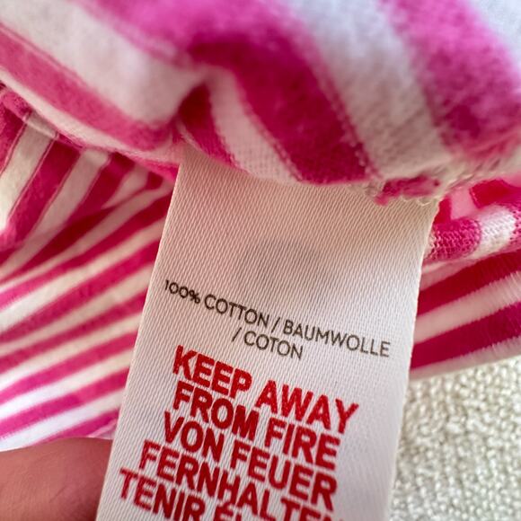 Mini Boden Pink Stripe Flour Applique Tee GUC 4/5 - Picture 5 of 5